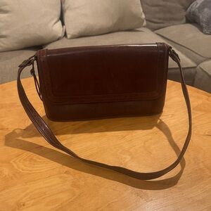 Rolfs Dark Brown Leather Shoulder Bag